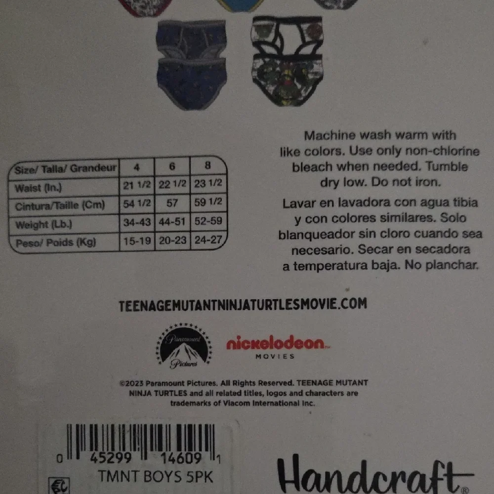 Nickelodeon Teenage Mutant Ninja Turtles Kids Briefs